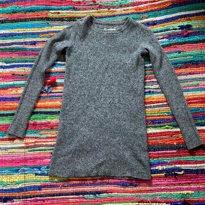 Current|Elliot®️ Charcoal Heathered Grey Wool & Cashmere Long-Sleeve Shirt Dress